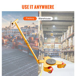 Amocart Machinery Skate Dolly Industrial Heavy Duty Mover with Handle 360° Swivel Wheels Non-Slip Cap for Warehouse Workshop