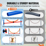 Amocart Dog Agility Training Equipment 4 PCS Set with Adjustable High Hurdles 6 Weave PolesJump Ring Square Pause Box Whistle