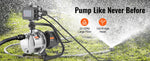 Amocart Shallow Well Pump Portable Sprinkler Booster Jet Pumps, Automatic Controller for Garden Lawn Irrigation Water Transfer