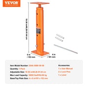 Bild in Galerie-Viewer laden, Amocart House Floor Jack Adjustable Support Beam Basement Jack Post Pole for Leveling Lift Steel Telescoping Jack Support
