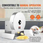 【Premium】Amocart Electric Veget le Slicer 0-12mm Thickness Adjust le Commercial Slicer  hine Convertible to Manual Food Cutter