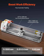 Amocart 8.7 x 39 in Bench Power Metal Lathe Automatic Feed Variable Speed 1250W Brushless Motor for Processing Precision Parts