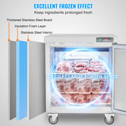 Bild in Galerie-Viewer laden, Amocart Commercial Frozen Refrigerator Sandwich Salad Prep Table 7.4Cu.Ft Food Prep Frost Free Refrigerator for Restaurant
