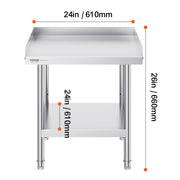 Charger l'image dans la visionneuse de galerie, Amocart Stainless Steel Work Table Commercial Heavy Duty Food Prep Worktable with Adjustable Height for Restaurant Home Hotel
