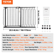 Charger l'image dans la visionneuse de galerie, Amocart Baby Gate 28/30/36 Inches High Dog Gate Easy Step Walk Thru Child Pet Security Pressure Mount Kit Wall Cups Doorways
