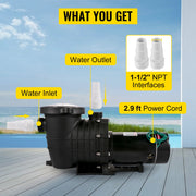 Bild in Galerie-Viewer laden, Amocart Swimming Pool Pump 110V/220V 5544GPH Powerful Self-priming for In/Above Ground Pool Water Circulation Strainer Basket
