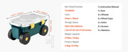 Bild in Galerie-Viewer laden, Amocart Garden Scooter with Seat 2in1 Rolling Garden Cart w/ Storage Bin Supports up to 227lbs Outdoor Wagon w/ Handle for Yard
