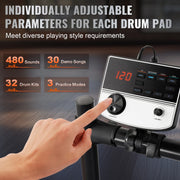 Load image into Gallery viewer, Amocart Electric Drum Set 32 Drum Kits &amp; 480 Sounds, USB MIDI Supported 8 / 10 in Quiet Mesh+10 in Cymbals Drum Sticks Easy Use

