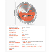 Charger l'image dans la visionneuse de galerie, Amocart Circular Saw Blade 10in Diameter 80Sharp Alloy Teeth 5/8in Arbor Aluminum Cutting Blade forCircular Saw with Heat Vents
