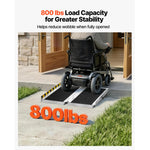 SucceBuy 12/24/36/48/60/72/84/96/120in Portable Door Threshold Ramp 800LBS Aluminum Folding Handicap Curbs Ramp for Wheelchair