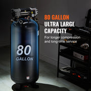 Charger l'image dans la visionneuse de galerie, Amocart 80 Gallon Air Compressor for Industrial Sites Auto Repair 6.5HP 145PSI Oil Free Ultra Quiet Air Compressor Heavy
