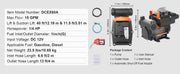 Charger l'image dans la visionneuse de galerie, Amocart Fuel Transfer Pump 12V DC 5GPM / 8GPM / 12GPM Portable Type Electric Diesel Transfer Pump for Diesel Methanol Blends

