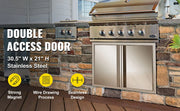 Load image into Gallery viewer, SucceBuy Stainless Steel BBQ Cabinet Access Door W/ Recessed Handle for Indoor/Outdoor Kitchen BBQ Island Kitchen Sink Fireplace
