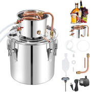 Bild in Galerie-Viewer laden, Amocart 50L Alcohol Still Stainless Steel Water Alcohol Distiller with Condenser 13.2Gal Wine Making Boiler with Copper Tube
