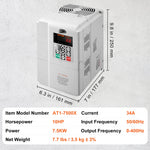 SucceBuy VFD 5HP4KW Singel Phase 220V-240V Input to 3 Phase 220V-240V Output Variable Frequency Drive for AC Motor Speed Control