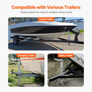 Charger l'image dans la visionneuse de galerie, Amocart 2000 lbs A-Frame Trailer Jack 14.2" Vertical Travel Tongue Trailer Jack Stand with Handle for RV Horse Yacht Trailer
