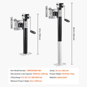 Bild in Galerie-Viewer laden, Amocart 5000Lbs Trailer Jack Dynamic Swivel Bolt-on 11.5 to 25.7in Lift Trailer Jack Stand with Handle RV Horse Yacht Trailer
