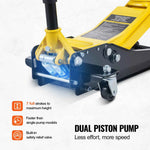 Amocart 2T Low Profile Floor Jack Iron Hydraulic Racing Floor Jack Hydraulic Car Jack with Single/Dual Piston Quick Lift Pump