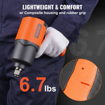 SucceBuy Air Impact Wrench 3/4" Square Drive 1870ft-lbs Nut-busting Torque Air Impact Gun Composite Pneumatic Gun Auto Repairs