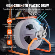 Charger l'image dans la visionneuse de galerie, Amocart Drain Cleaner Machine 75FT/100FT 1/2 Inch Auto Feed Sewer Snake Drain Auger with Wheels Portable Drain Cleaning Machine
