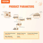 Amocart Wall Mounted Cat Shelves Cat Wall Shelves and Perches with Jumping Boards Hammocks & Cat Tree Furniture and Shelves