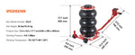 SucceBuy Pneumatic Jack 3 Ton/5 Ton Triple Bag Air Jack Quick Lift Heavy Duty Car Repair Jacks Folding Rod Jacks with Two Wheels