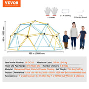 Bild in Galerie-Viewer laden, Amocart Climbing Dome 6/8/10/12FT Geometric Dome Climber Hammock Swing Jungle Gym Climbing Grip Outdoor Backyard Play Equipment
