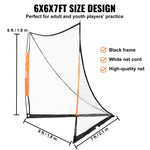 SucceBuy 6' x 6' Lacrosse Goal Lacrosse Net Lacrosse Goal with Carry Bag Fiberglass Rod Backyard Lacrosse Training Equipment