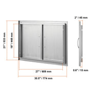 Bild in Galerie-Viewer laden, 【Premium】SucceBuy BBQ Access Door Double Outdoor Kitchen Stainless Steel Flush Mount Door for BBQ Island Grilling Station Outsid
