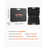 SucceBuy Impact Socket Set 1/2" / 3/8"  Drive 26/48/65-Pcs Sockets 6-Point Socket Cr-V Alloy Steel Structure for Vehicles Repair