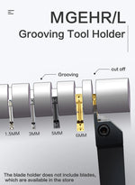 MGEHR1010 MGEHR1212 MGEHR1616 MGEHR2020 MGEHR2525 1.5 2 3 4 Grooving Tool Holder +10PCS MGMN150 MGMN200 Carbide Grooving inserts