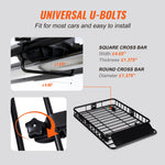 SucceBuy Roof Rack Cargo Basket 46"x36"x4.5"/51"x36"x5" Rooftop Cargo Carrier Heavy-Duty 200 LBS Capacity for SUV Truck Vehicle
