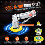 Amocart Mini Air Sander Orbital Pneumatic 1"/2"/3" Grinding Machine Set for Car Polishing High Speed Air Powered Polisher Tool