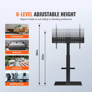 Charger l'image dans la visionneuse de galerie, Amocart TV Stand Mount Swivel Tall TV Stand for 32 to 85 inch TV Height Adjustable Portable Floor TV Stand Max VESA 600 x 800mm
