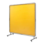 Amocart Welding Screen with Frame 6' x 6' Welding Curtain Screen Flame-Resistant Vinyl Welding Protection Screen