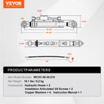 Amocart Hydraulic Top Link Cat.1-1 Hydraulic Cylinder with 2 Hoses&G3/8" Check Valve High-Sealing Check Valve Easy Installation