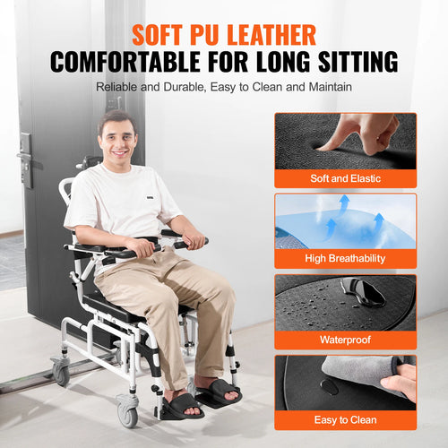 Indoor Bathroom Shower             , Amocart Aluminum Alloy Mobility Chair for Elderly