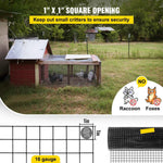 Amocart Welded Wire Fence Vinyl Coated Chicken Rabbit Mesh 1"x1" 16 Gauge 24"x50'/24"x100'/36"x50' Black Hardware Cloth & Mesh