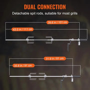 Charger l'image dans la visionneuse de galerie, Amocart Universal Grill Rotisserie Kit for Grills, Electric BBQ Grill with 9W Motor Stainless Steel Automatic Grilling Kit
