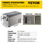 Charger l'image dans la visionneuse de galerie, Amocart 20L 22L 35L 45L 55L Car Refrigerator Mini Fridge Freezer Portable Compressor Cooler 12/24V Ice Box for Camping
