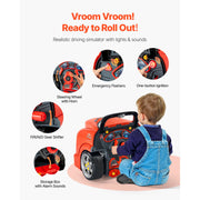 Bild in Galerie-Viewer laden, Amocart 60 Pcs Kids Mechanic Car Repair Set with Removable Parts &amp; Horn Workshop Set Engine Toy for Toddler Children Gift
