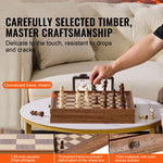 SucceBuy Solid Wood Chess Set  2-IN-1 Chess Checkers Game Set Chess Board Games for Adults Kids Tournament Professional Beginner