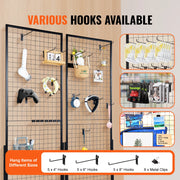 Bild in Galerie-Viewer laden, Amocart Grid Wall Panels Tower Wire Gridwall Display Racks Double Side Gridwall Panels for Art Craft Shows Retail Shop w/ Hooks
