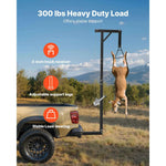 Amocart 300 lbs Truck Hitch Game Hoist Hunting Deer Hoist with Adjustable Height Gambrel Winch for Skinning & Cleaning Game