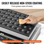 SucceBuy 50Pcs Mini Dutch Pancake Maker Dorayaki Baker Machine Commercial Non-stick Waffle Maker Dual Temp & Time Control
