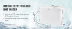 SucceBuy Macerator Pump 500W 29GPM Flow 26ft/8 m Head Wall-Hung Toilet Pump, 4 Water Inlets Waste Water Disposal Upflush Machine