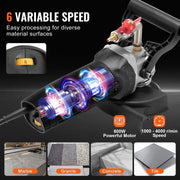 Bild in Galerie-Viewer laden, Amocart Wet Polisher 800W 4inch Concrete Grinder Wet Grinder Machine for Marble Granite Stone Rock Tile Equipped W/ GFCI Switch

