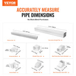 SucceBuy Mini Split Line Set Cover PVC Decorative Pipe Line Cover For Air Conditioner Easy to Install Paintable Heat Pump White
