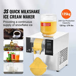 Amocart Commercial Snowflake Ice Machine Snowflake Ice Maker Stainless Steel Ice Shaver Machine Electric Snow Cone Maker