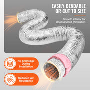 Load image into Gallery viewer, SucceBuy Dryer Vent Hose Insulated Flexible Duct Heavy-Duty Three Layer Protection for HVAC Heating Cooling Ventilation Exhaust
